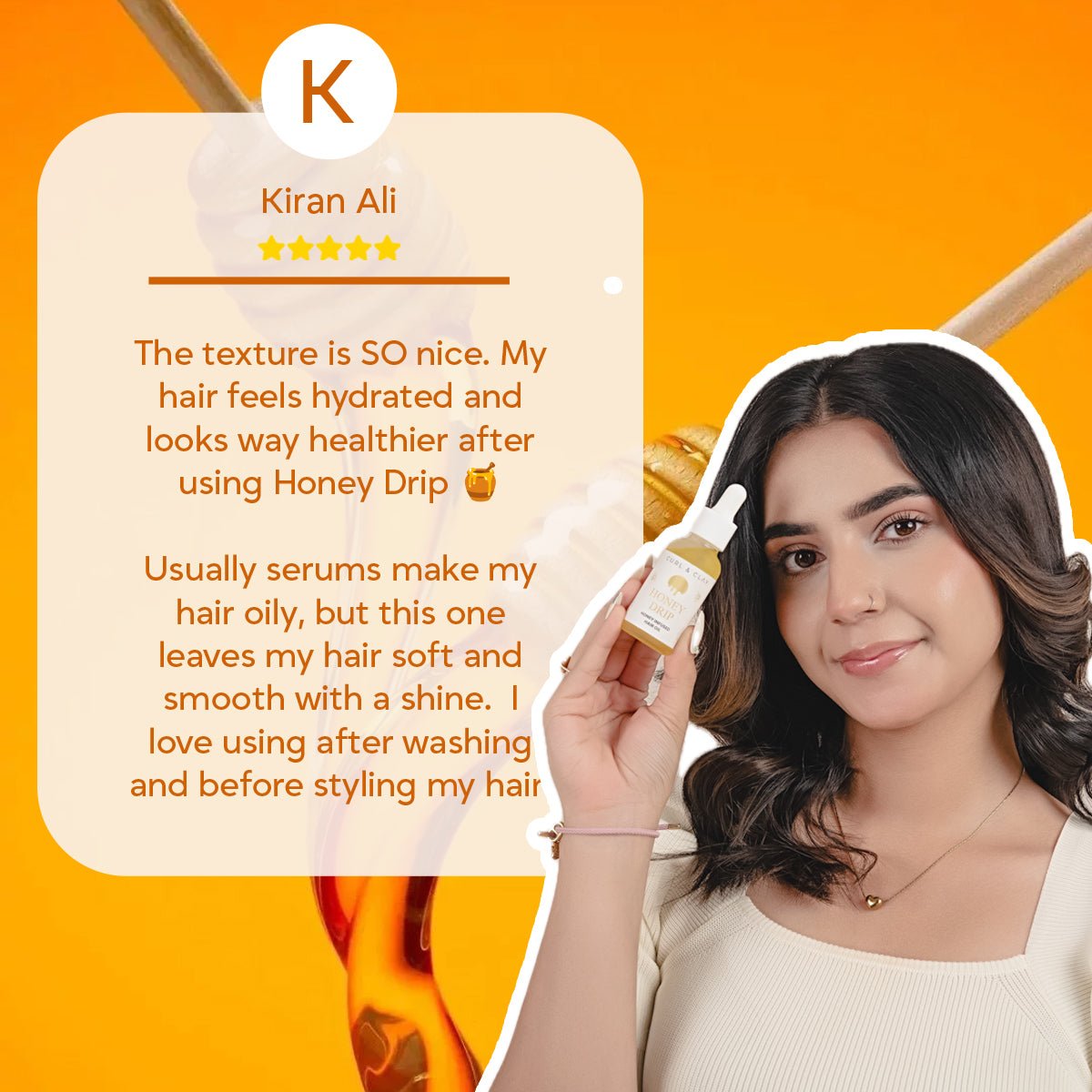 Honey Drip Hair Serum - Curl & Clay