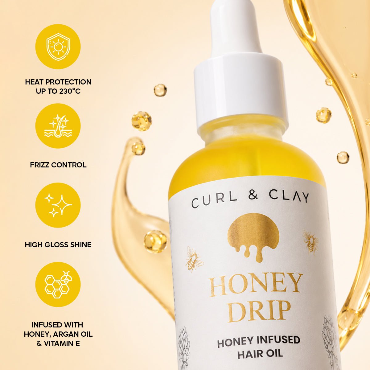 Honey Drip Hair Serum - Curl & Clay